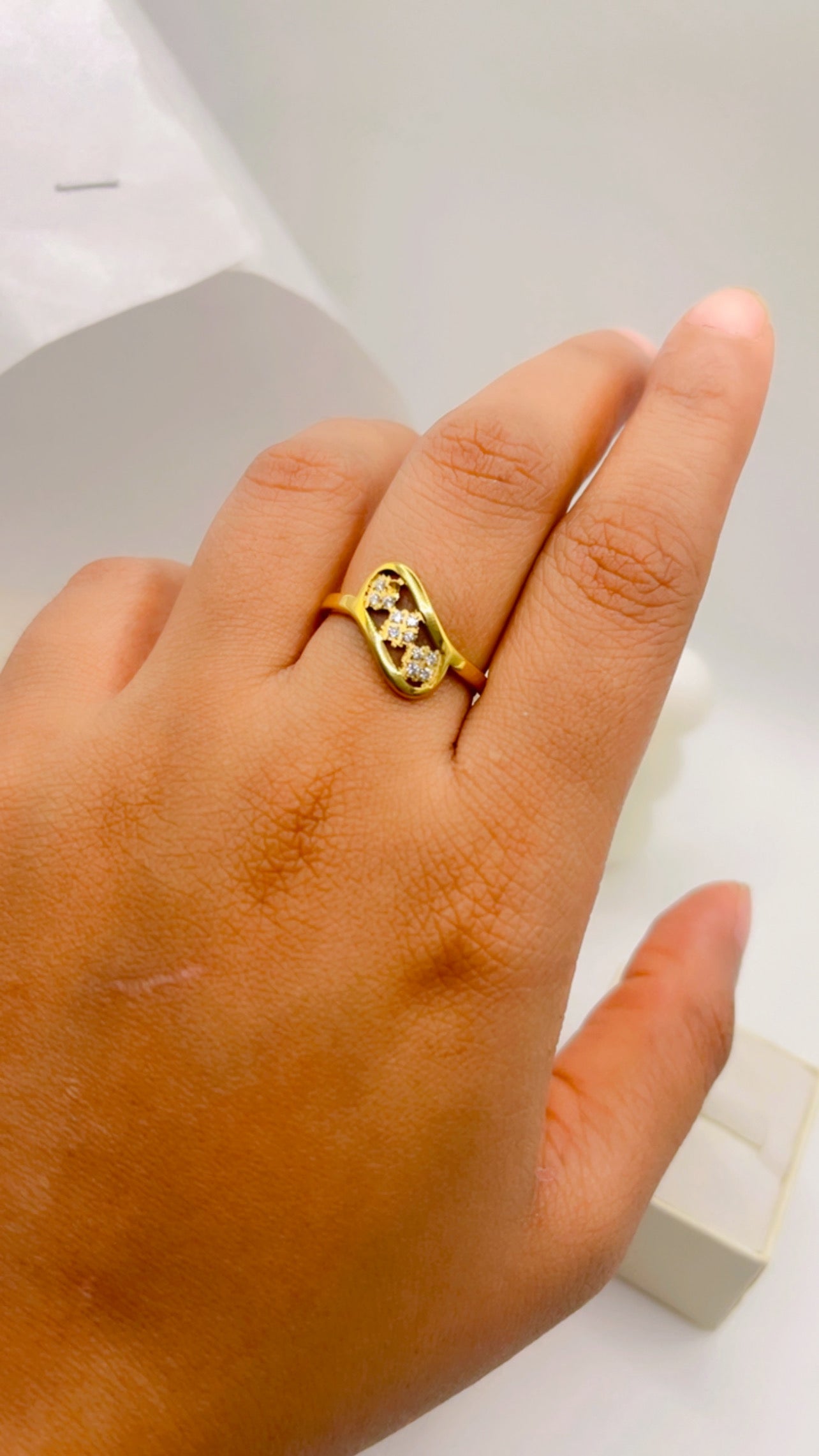 Dainty Bloom Cluster Ring