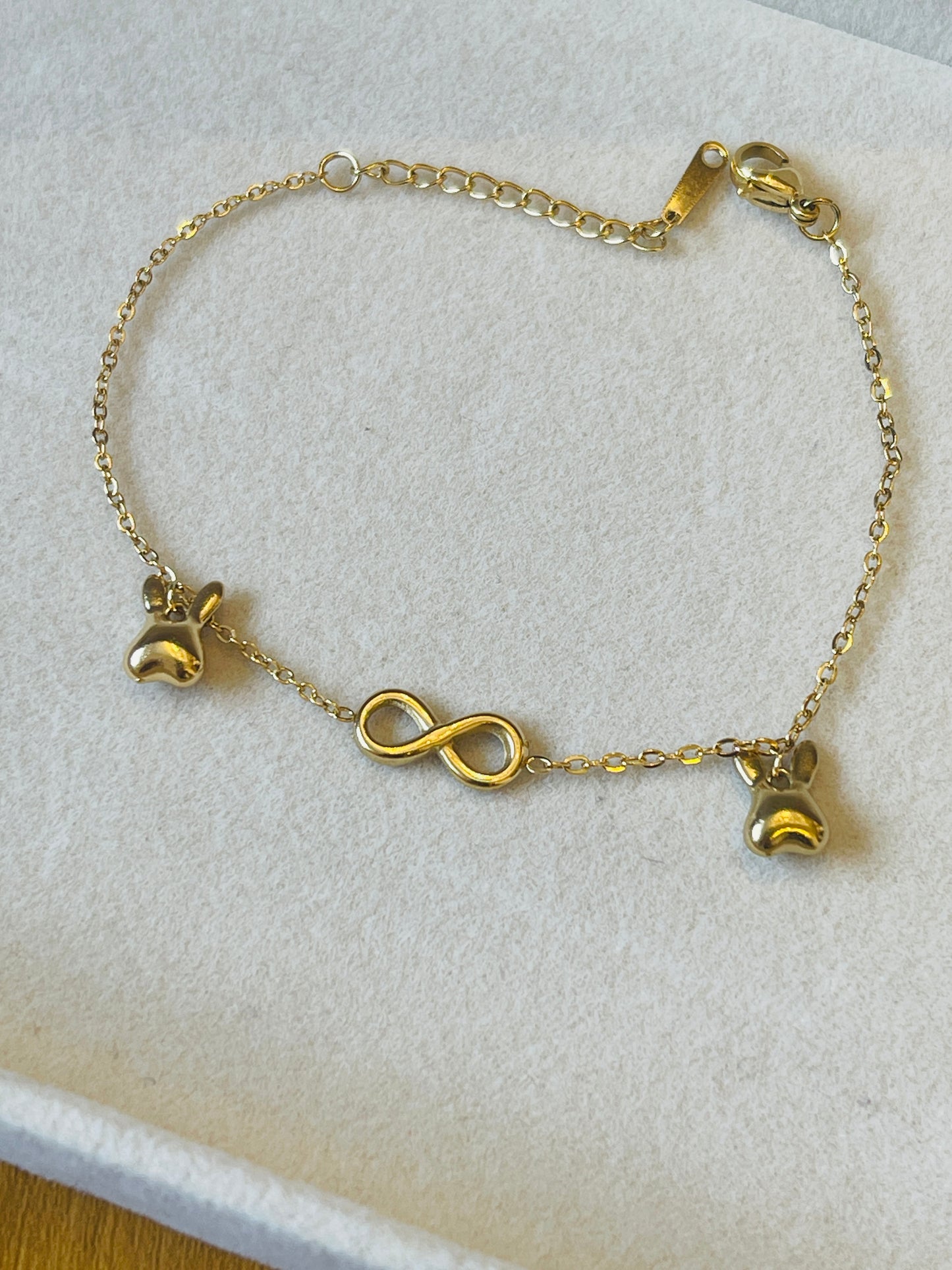 Infinity Heart Charm Bracelet