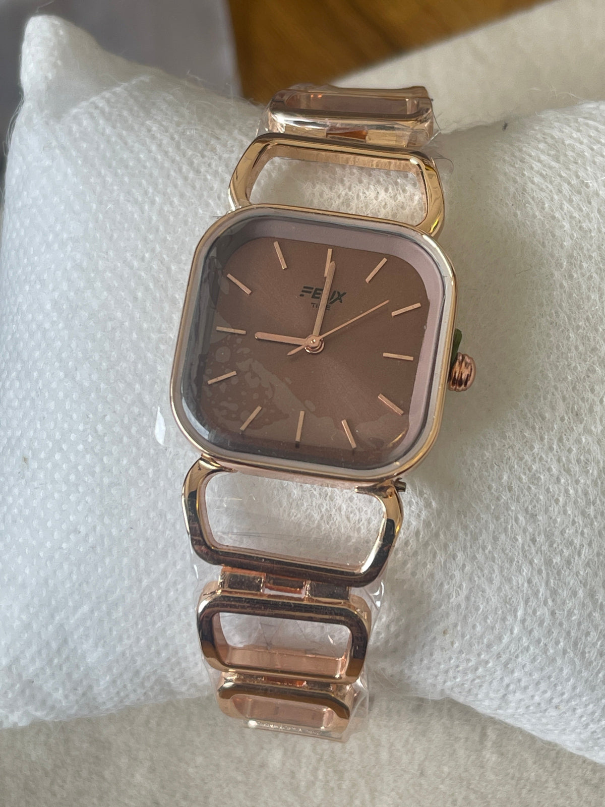 Gold Square Dial Watch