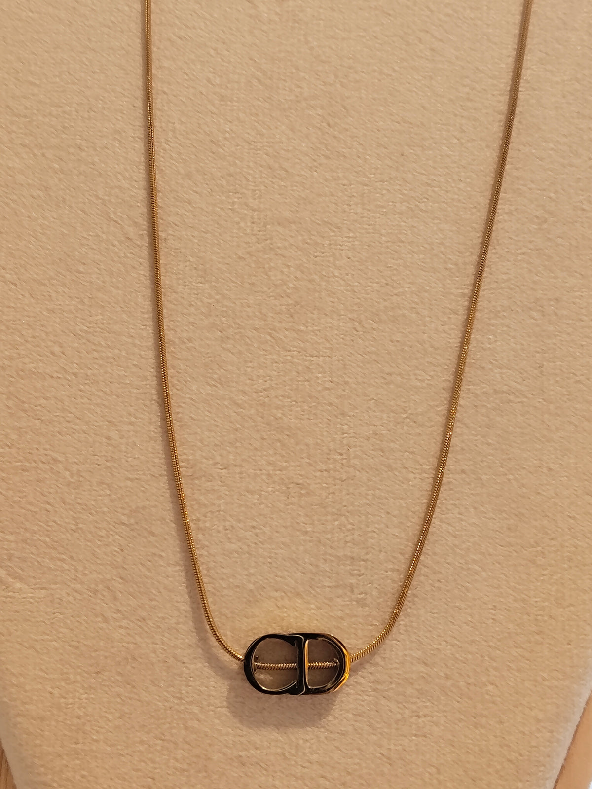 Oval Logo Pendant Necklace
