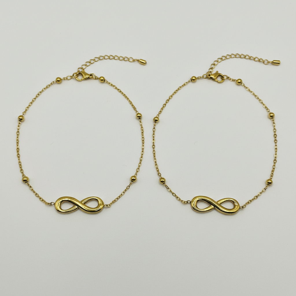 Gold Infinity Ball Chain Anklet