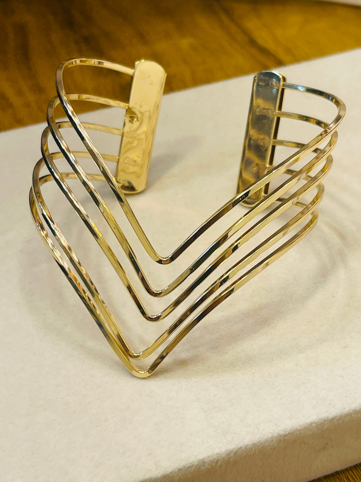 V Shape Wire Cuff Bangle