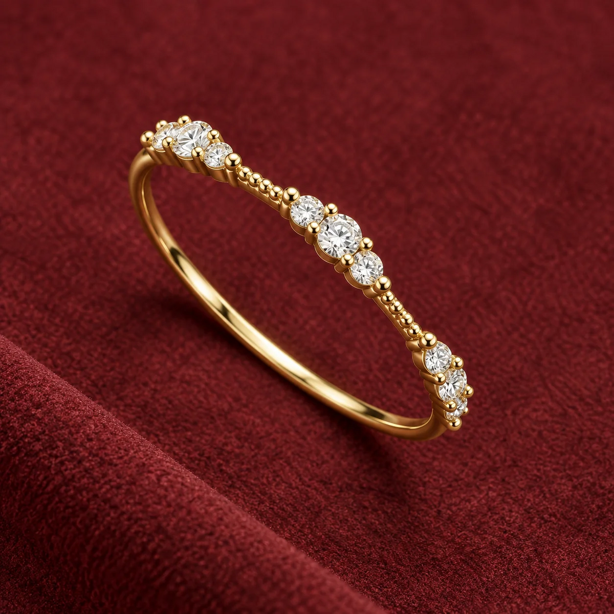 Lumiere Beaded Stone Ring