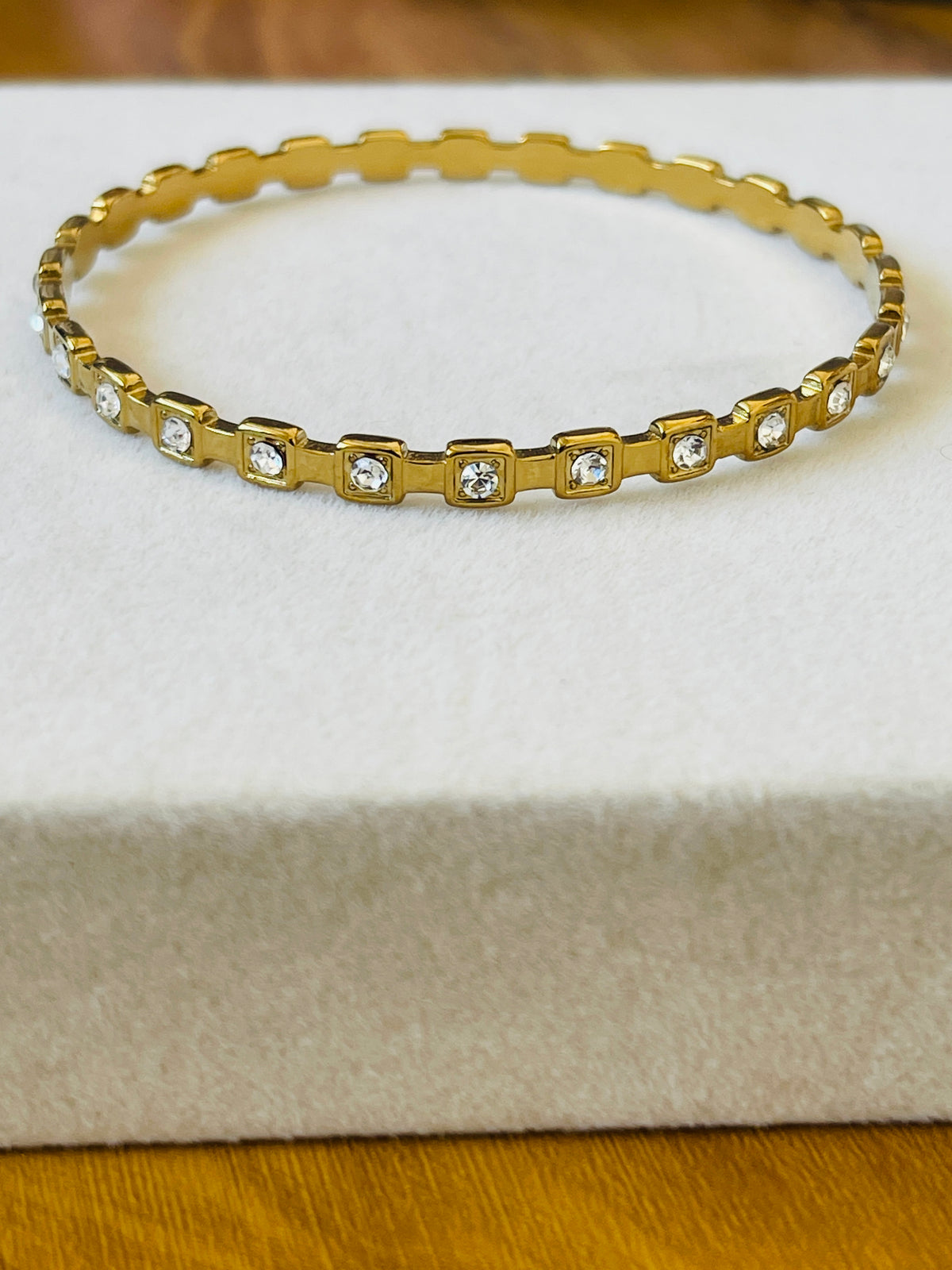 Square Stone Eternity Bangle