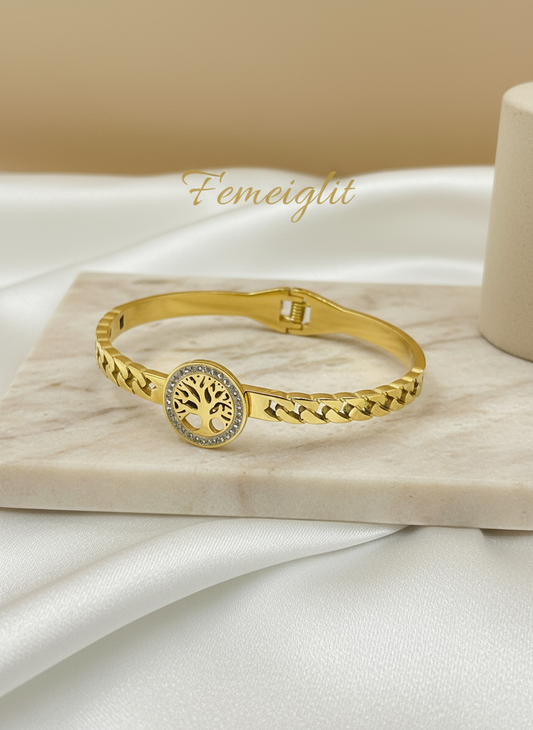 Golden Serenity Bangle