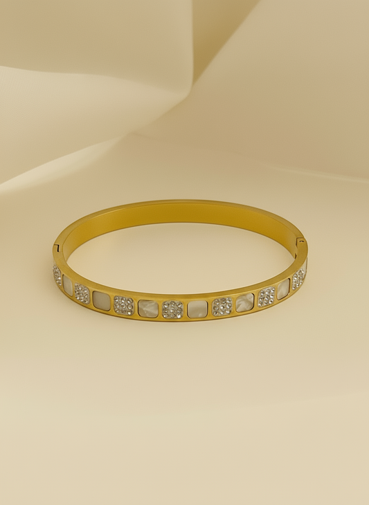 Mother of Pearl Check Cuff