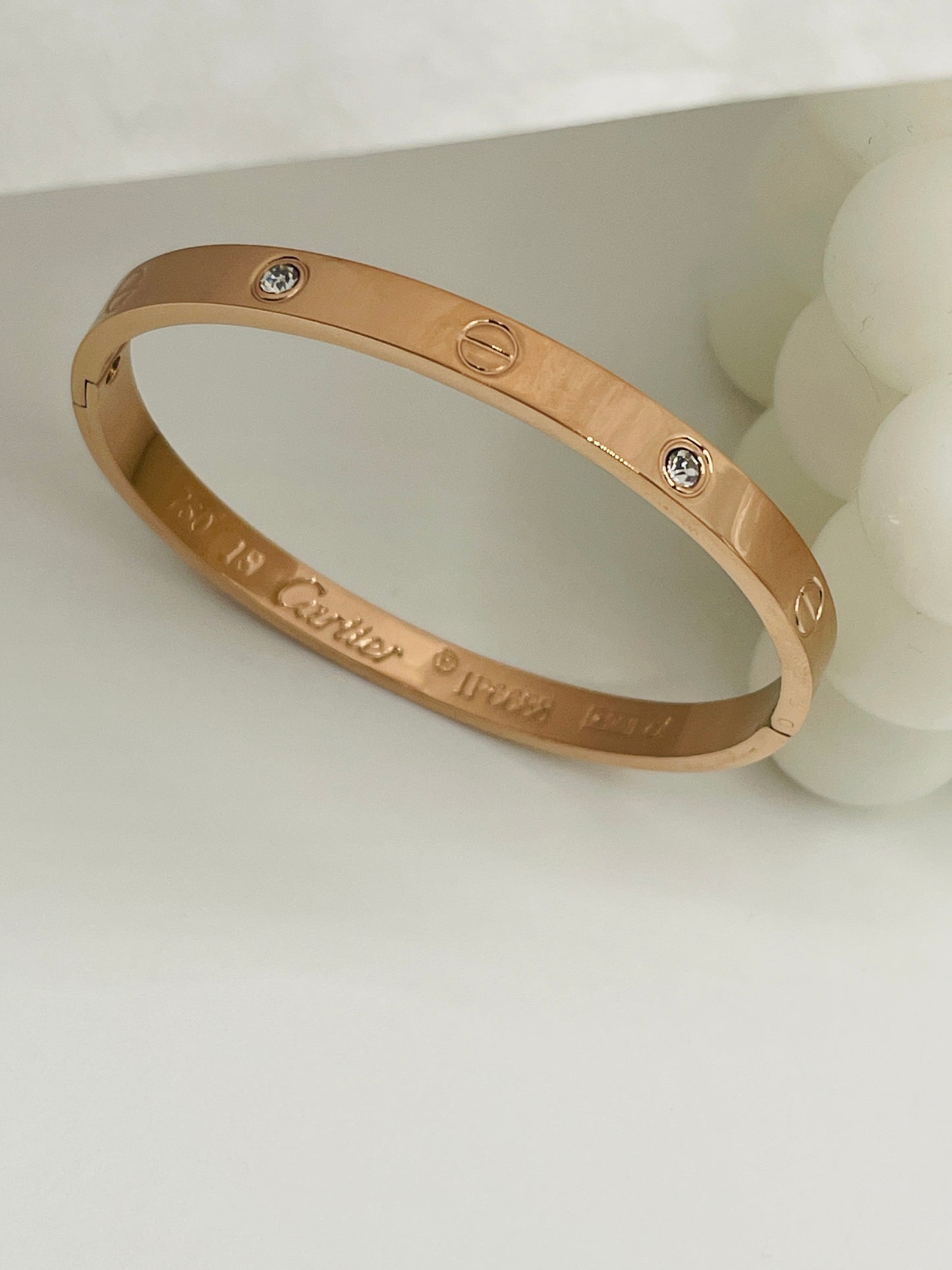 Warm Rose Gold Diamond Cuff