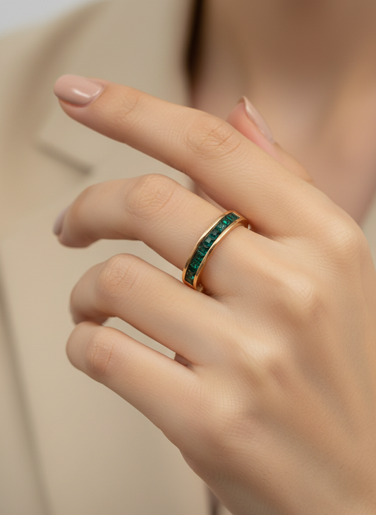 Adjustable Crystal Solitaire Ring | Rose Gold