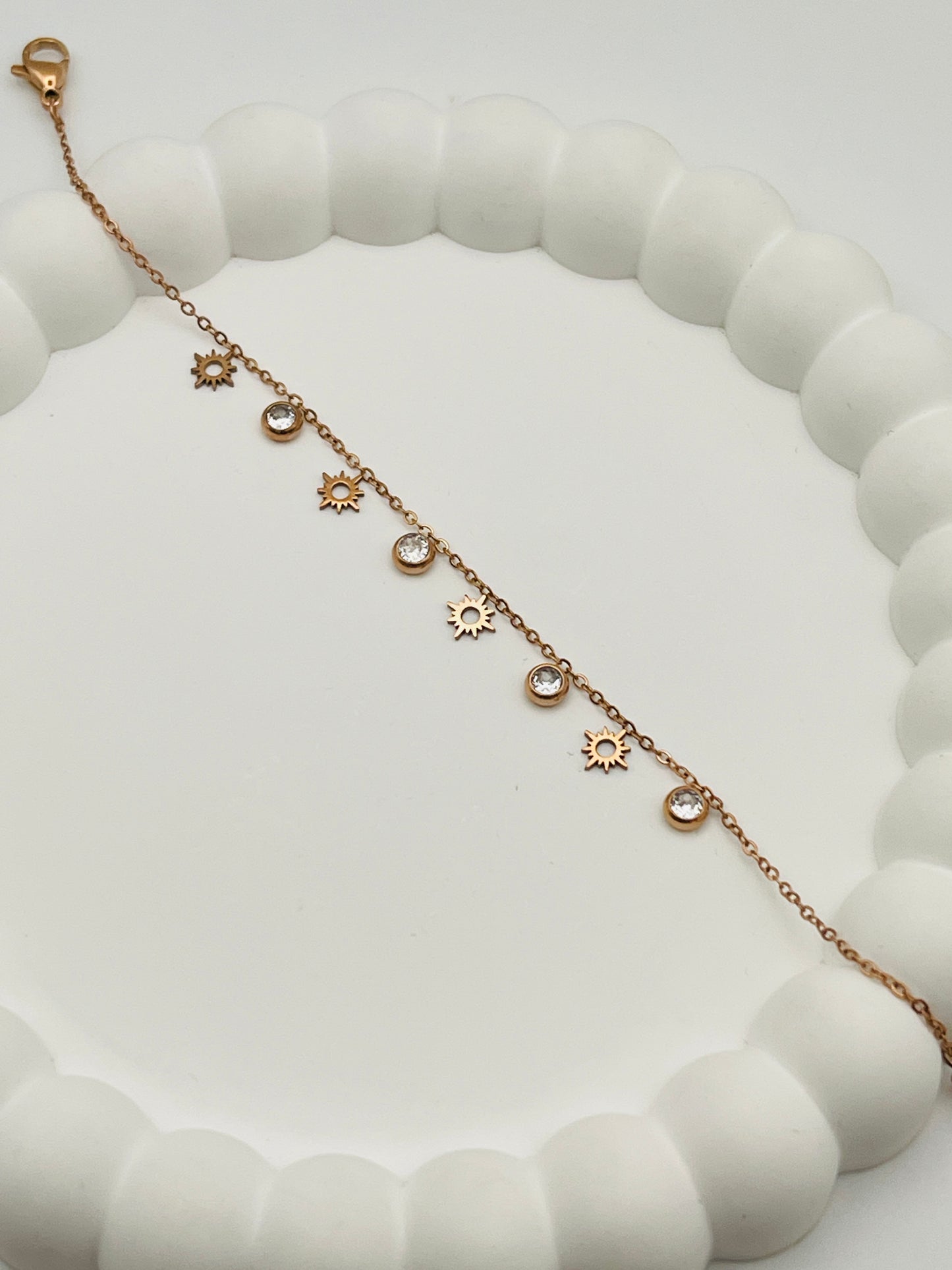 Rose Gold Sunburst Bracelet