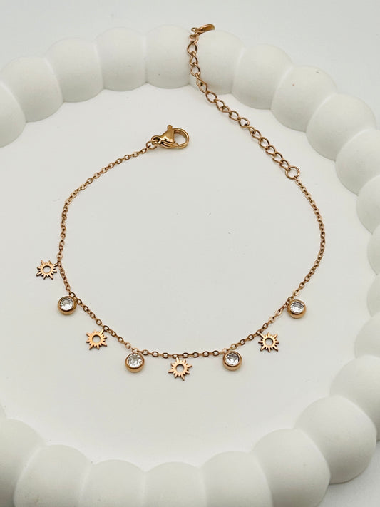 Rose Gold Sunburst Bracelet