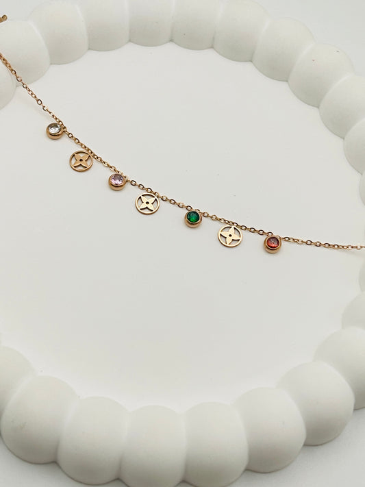 Rose Gold Monogram Bloom Bracelet