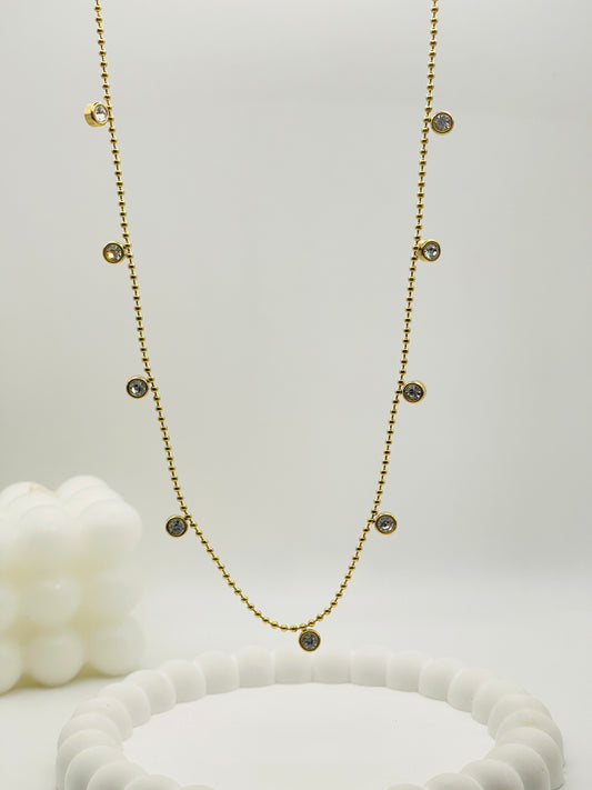 Gold Chic Dotted Station Chain Hip chain