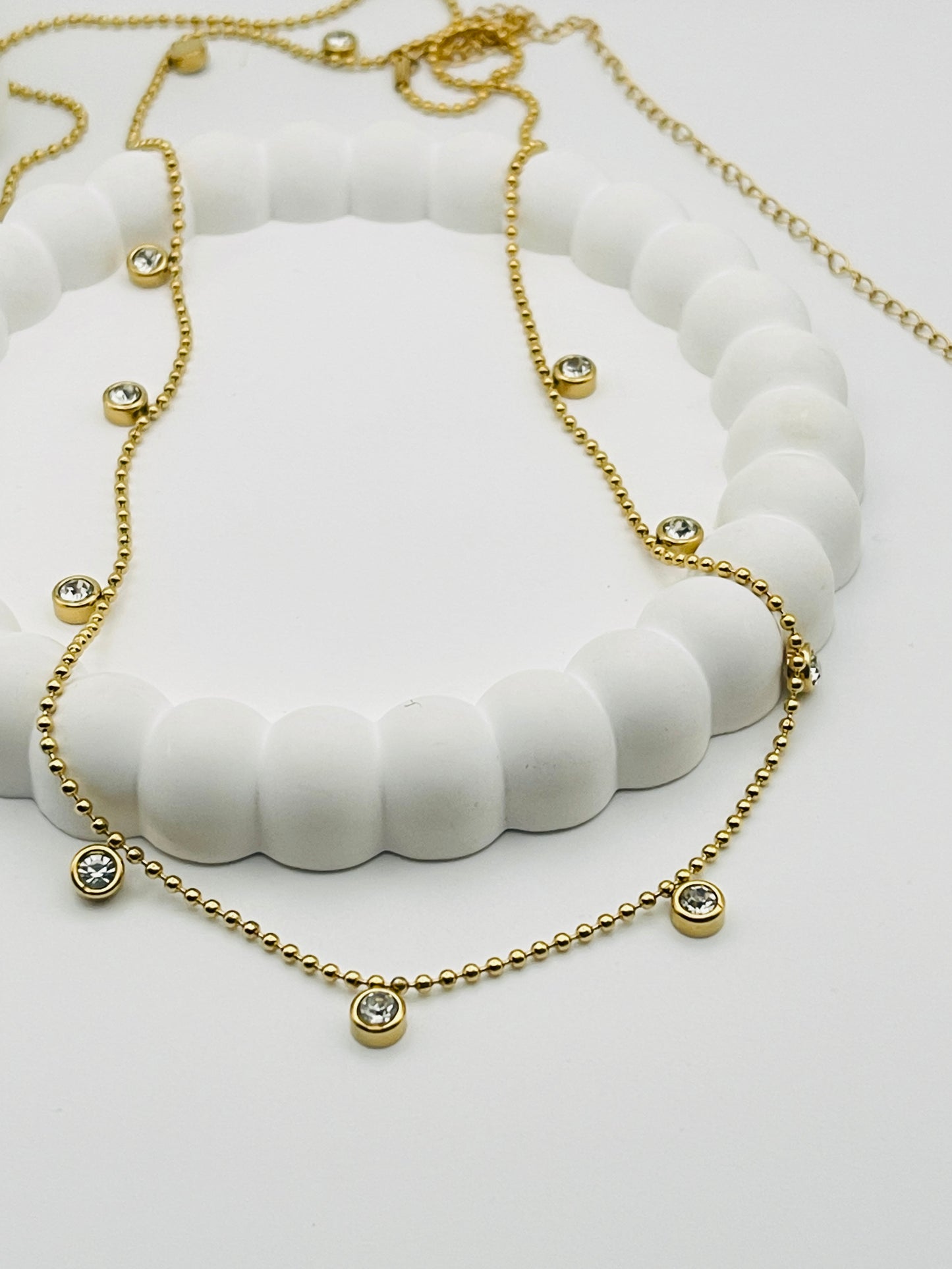 Gold Chic Dotted Station Chain Hip chain