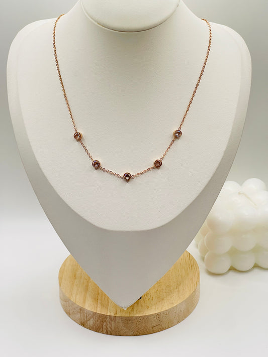 Rose Gold Dew Drop Necklace