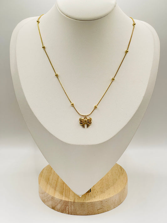 Ribbon Bow Necklace