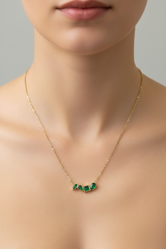 Emerald Grace Gold-Plated Chain