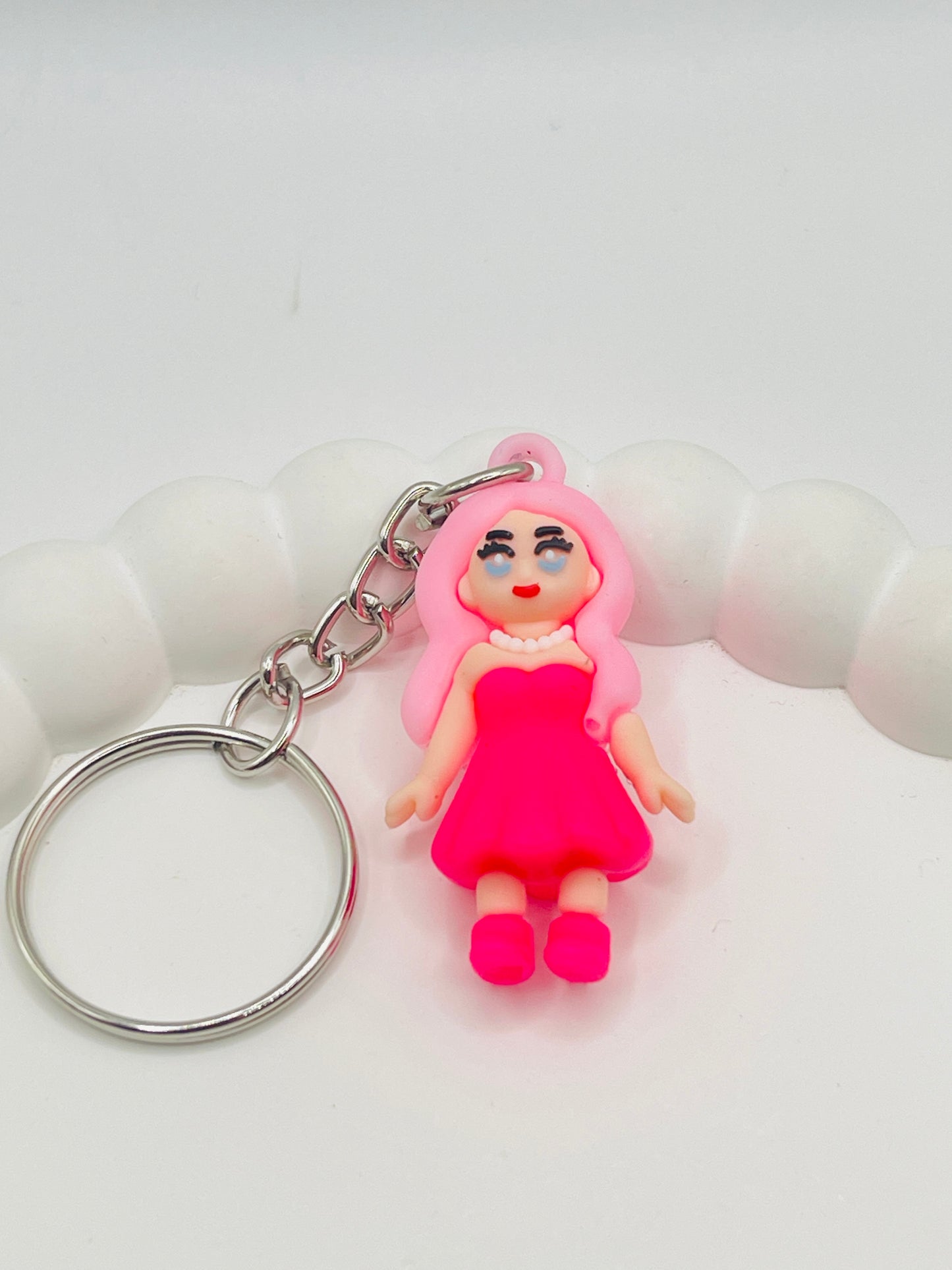 Pink Doll Keychain