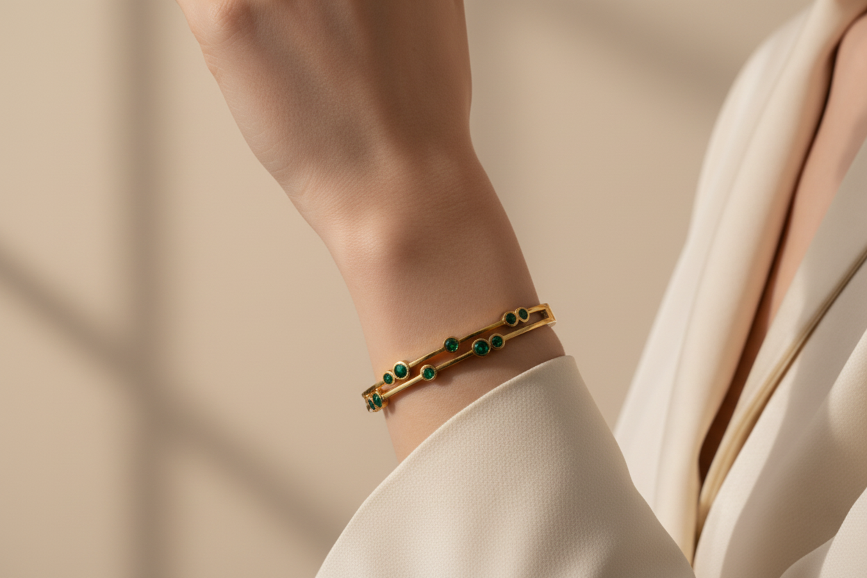 Emerald Spark Kids Bangle