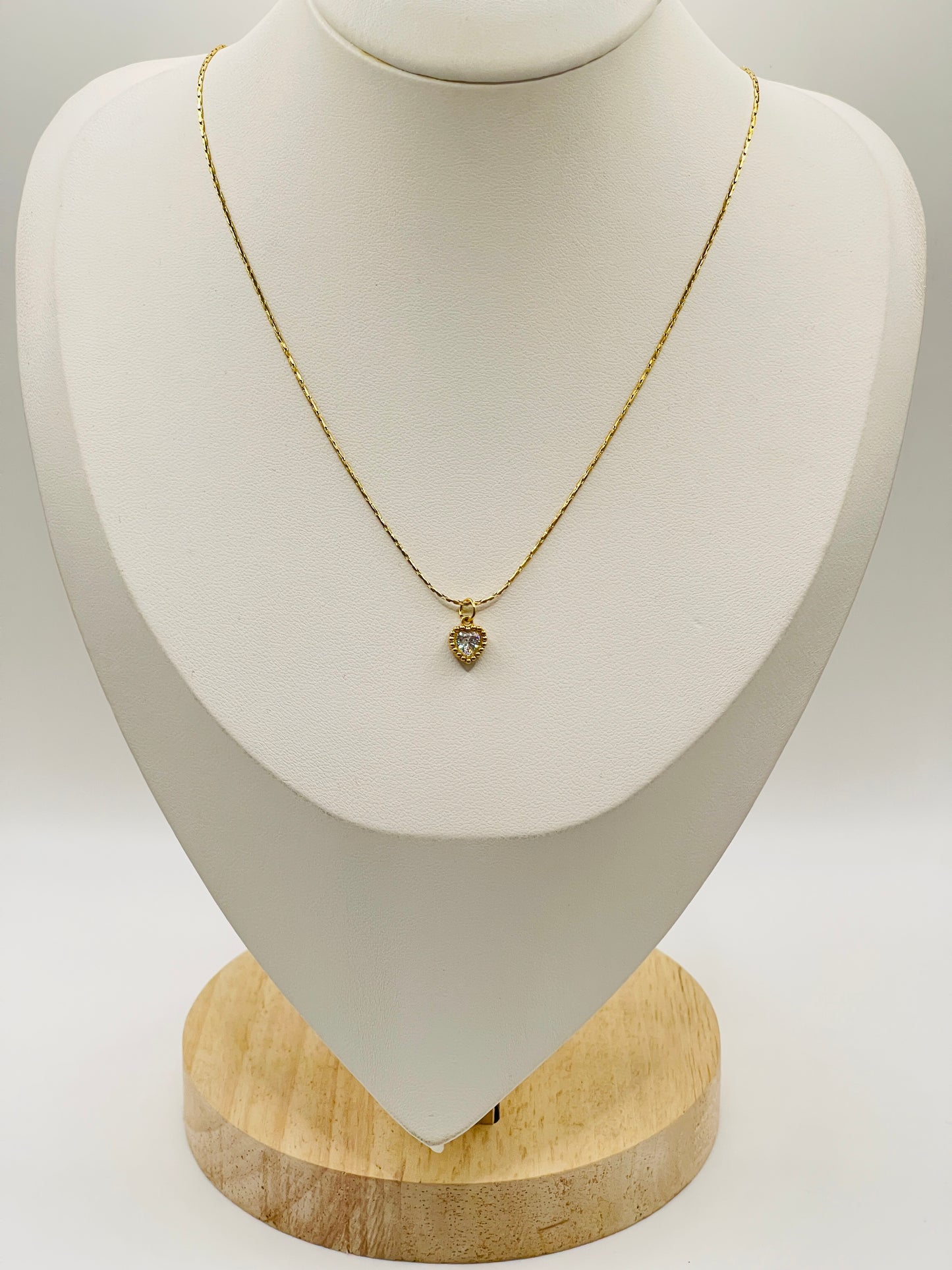 Golden Spark Heart Necklace