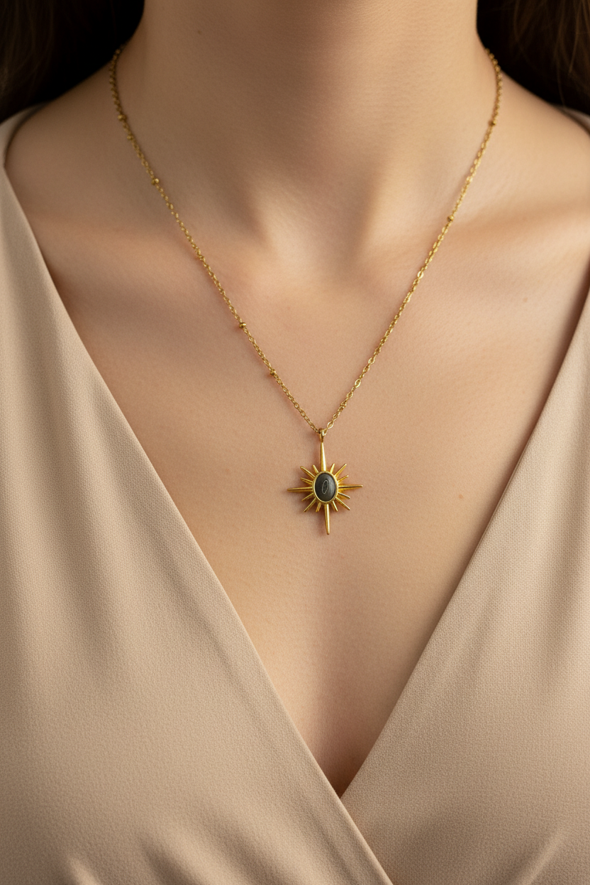 Celeste Sunburst Pendant Chain