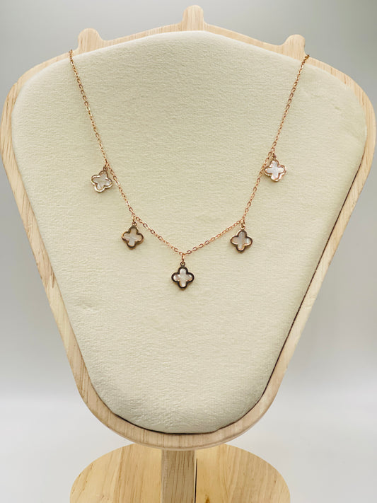 Blossom Clover Charm Necklace