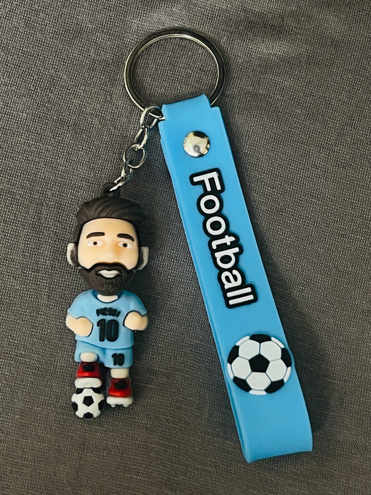 Messi No.10 Football Player Keychain – Sky Blue