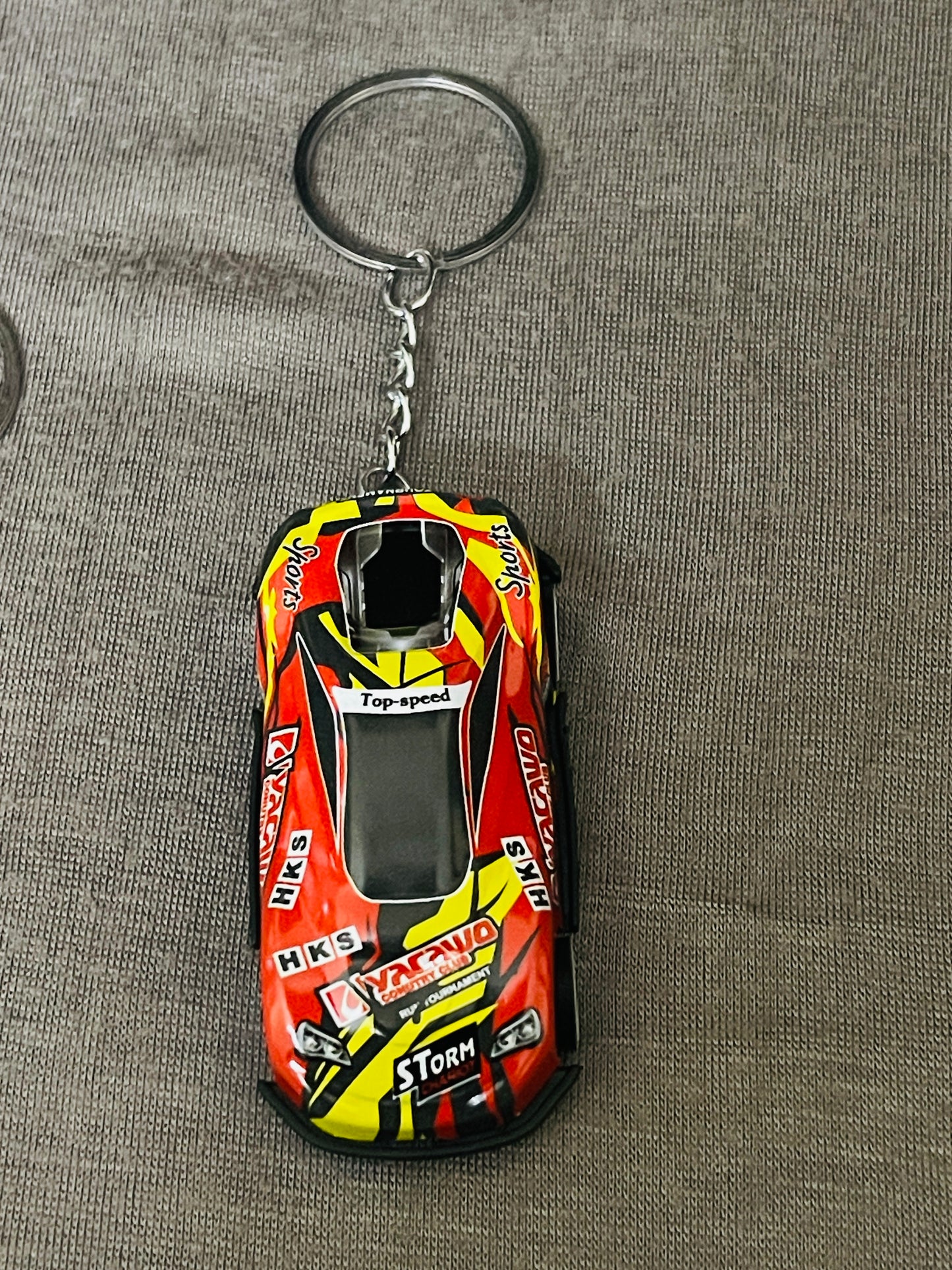 Top-Speed Storm Sports Racing Car Keychain