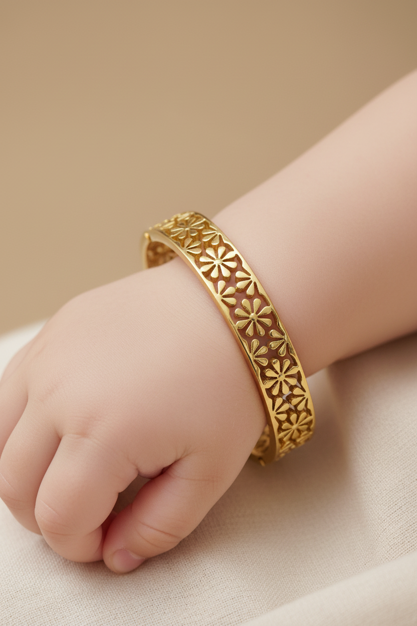 Baby Size Floral Cutwork Bangle