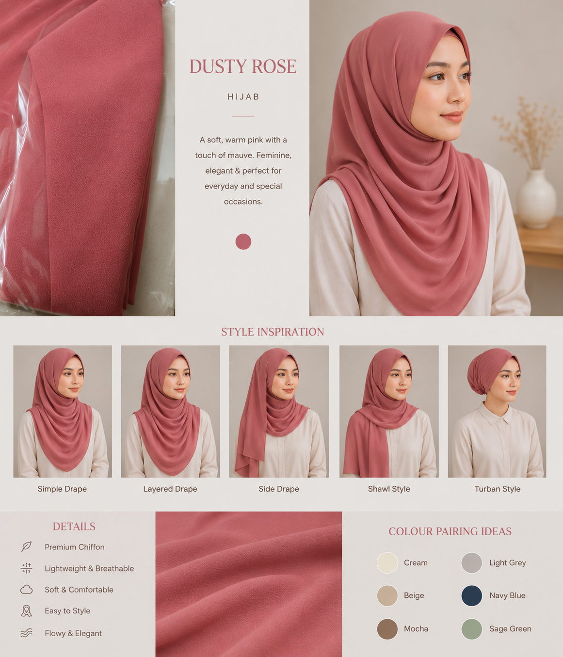 Chiffon Georgette -Hijab