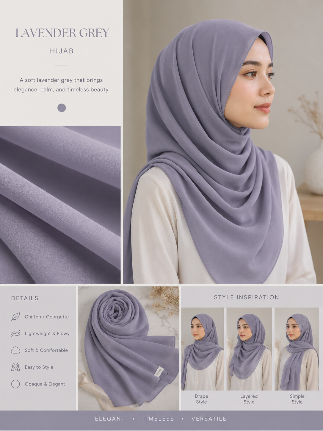 Chiffon Georgette -Hijab