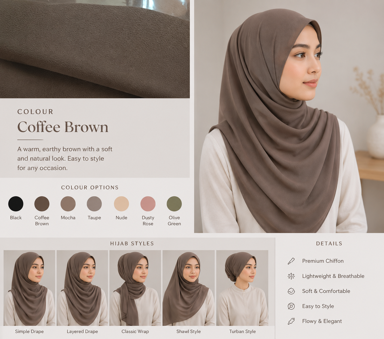 Chiffon Georgette -Hijab