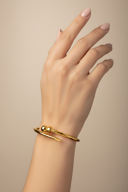 Bold Twist Nail Bangle