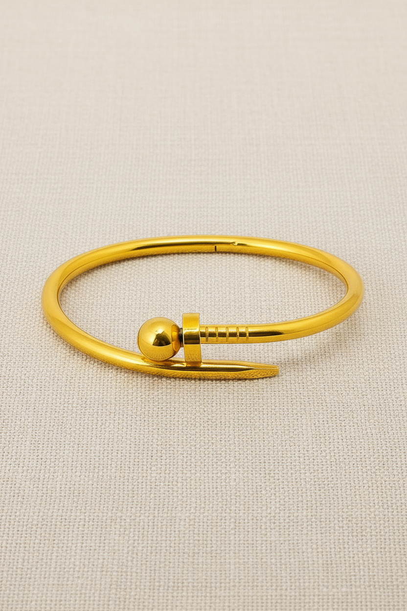 Bold Twist Nail Bangle