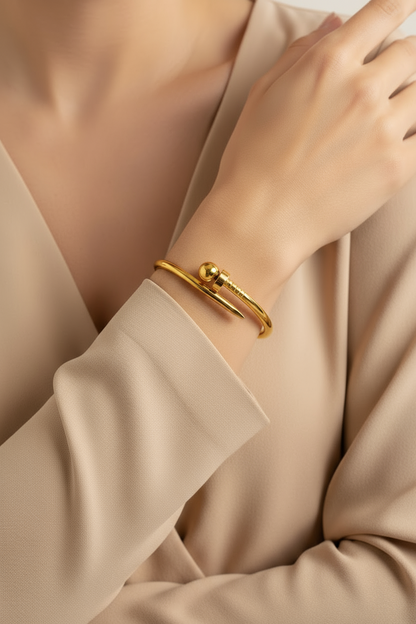 Bold Twist Nail Bangle