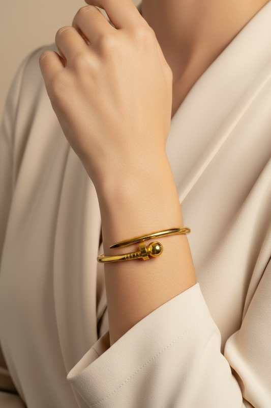 Bold Twist Nail Bangle