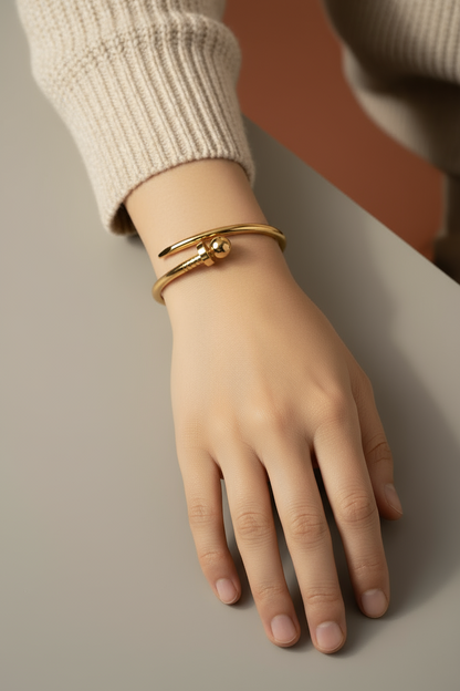 Bold Twist Nail Bangle
