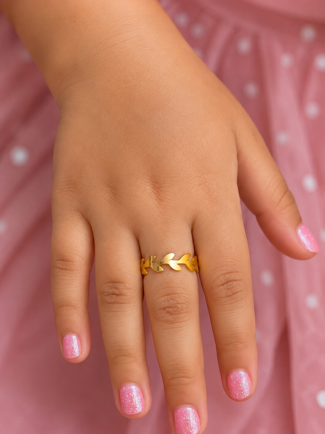 Kids Gold Leaf Ring