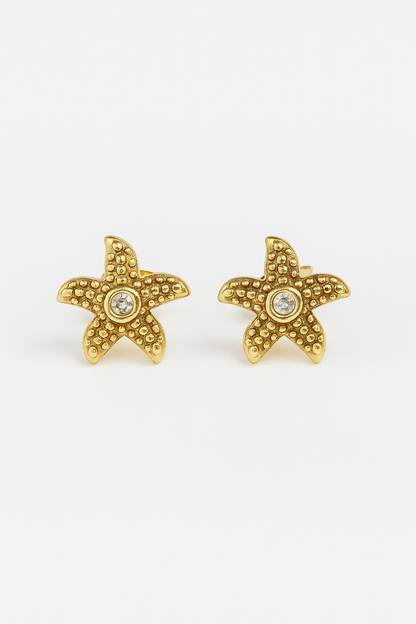 Golden Starfish Studs