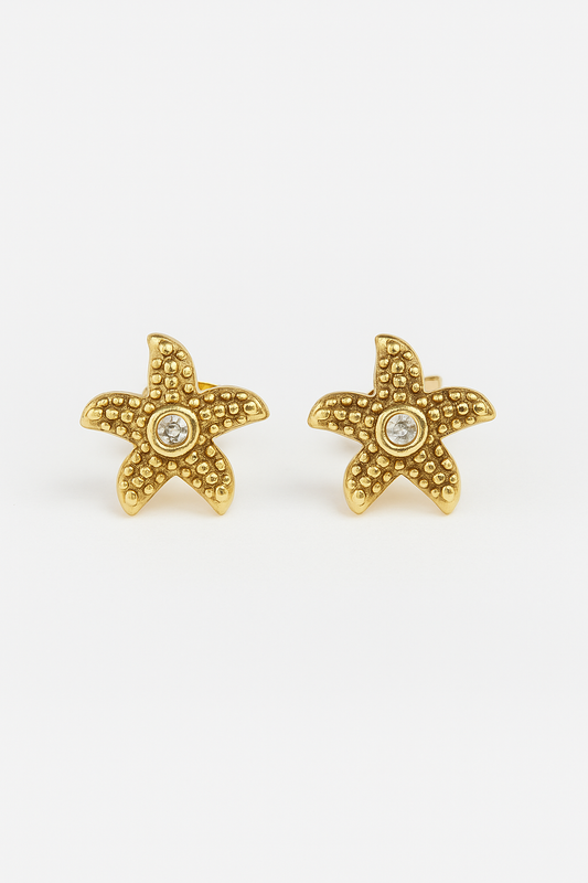 Golden Starfish Studs
