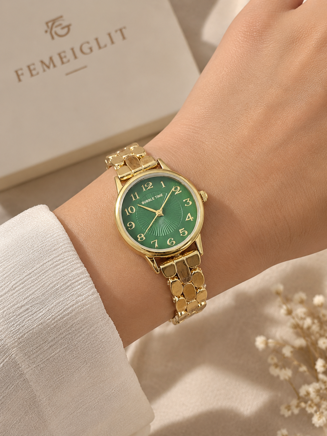 Bubble Time Gold Bracelet Watch