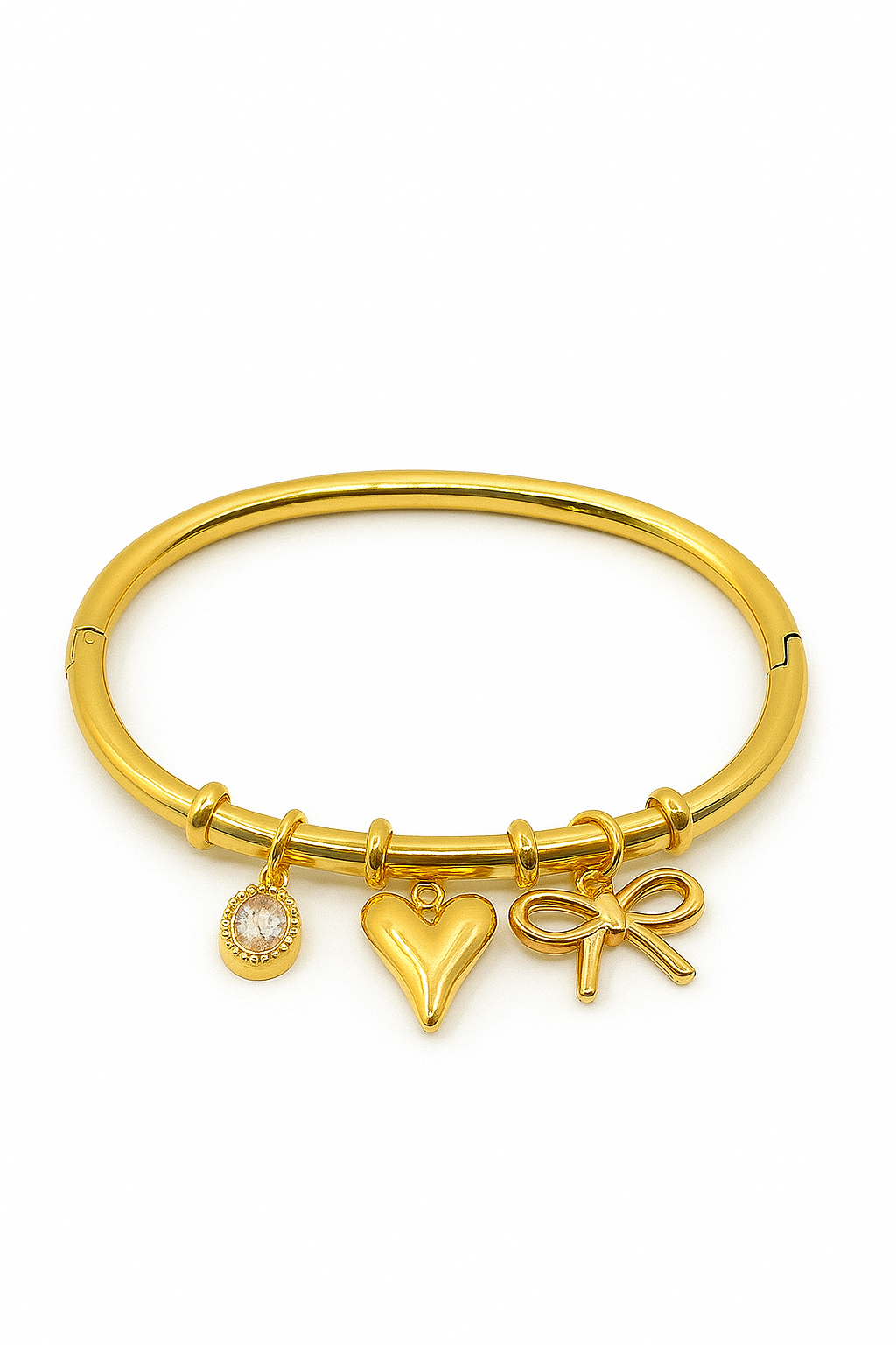 Golden Grace Charm Bangle