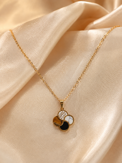 Rosé Clover Charm Necklace