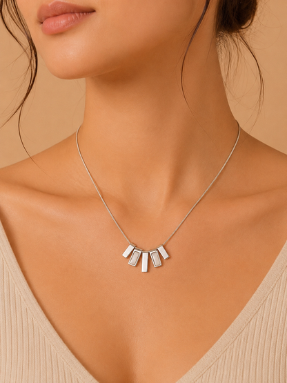 Silver Cascade  Necklace
