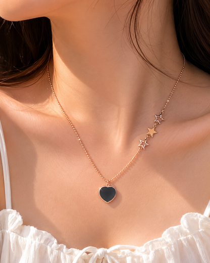 Celestial Pearl Heart 2-in-1 Necklace