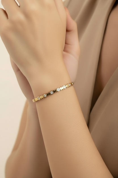 Butterfly Bloom Stone Bangle