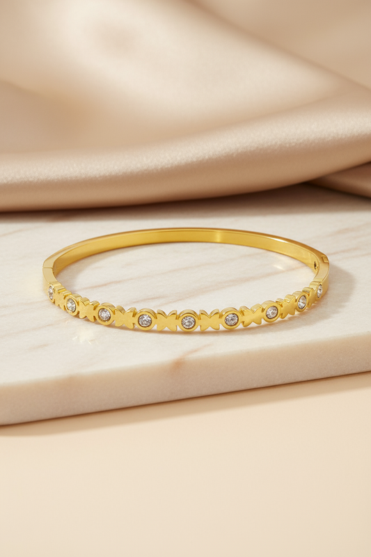 Butterfly Bloom Stone Bangle