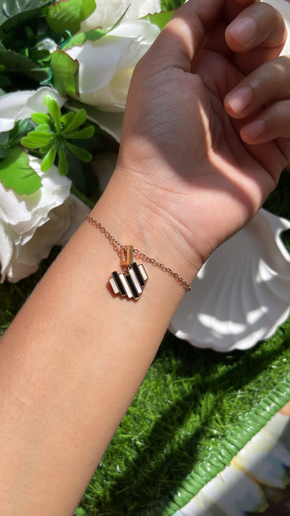 Rose Gold Central Medallion Bracelet