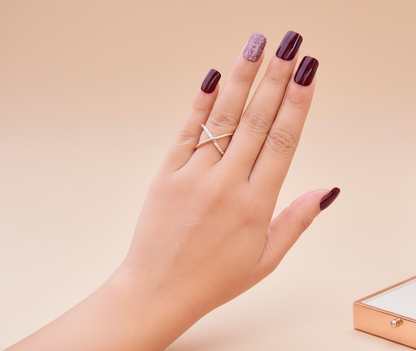 Elegant Crossline Adjustable Ring