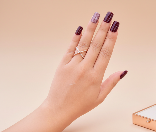 Elegant Crossline Adjustable Ring