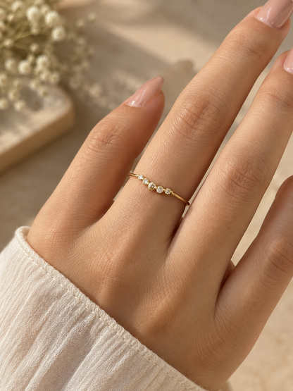 Five-Stone Gold-Tone Ring